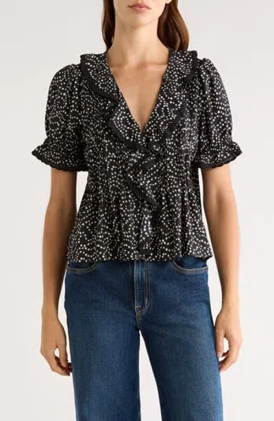 Rails Bloom Floral Short Sleeve Top In Mini Chain Daisies