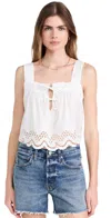 Rails Blythe Sleeveless Crop Top In White