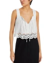 Rails Blythe Sleeveless Crop Top In White