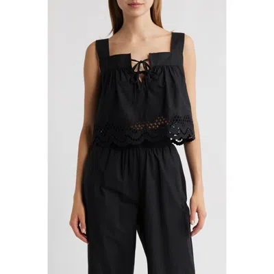 RAILS RAILS BLYTHE TIE FRONT COTTON CROP TOP