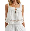 Rails Blythe Sleeveless Crop Top In White