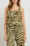 Rails Blythe Zebra Stripe Cotton Crop Tank In Selva