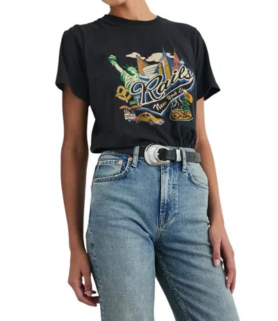 Rails Boyfriend Tee In  New York In Black