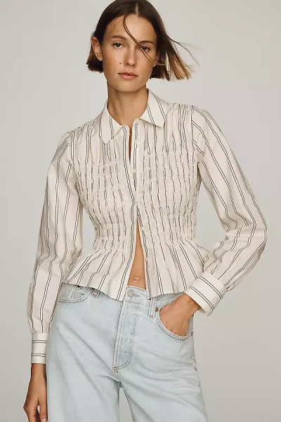 Rails Bradshaw Cotton Buttondown Shirt In White