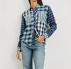 Rails Brando Mixed Plaid Shirt In Sky Navy In Multi