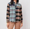 Rails Brando Patchwork Plaid Button Front Shirt In Blue