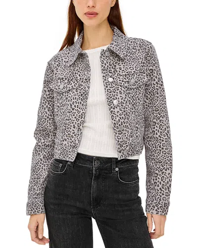 Rails Brea Cheetah Print Denim Jacket In Gray
