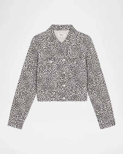 Rails Brea Cheetah-print Denim Jacket In Ecru Cheet