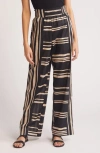 RAILS RAILS BRENDON STRIPE PULL-ON WIDE LEG PANTS