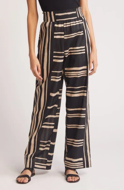 Rails Brendon Stripe Pull-on Wide Leg Pants In Island Stripe