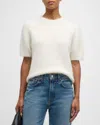Rails Briar Short Sleeve Crewneck Sweater In White