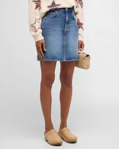 Rails Burbank Denim Star Mini Skirt In Starry Night