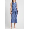 Rails Cairo Tie Waist Sleeveless Satin Midi Dress