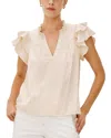 Rails Calista Double Flutter Sleeve Top In Neutral
