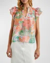 Rails Calista Floral Flutter Sleeve Top In Tropics