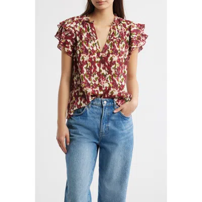 Rails Calista Floral Flutter Sleeve Top In Multi