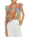 Rails Calista Floral Flutter Sleeve Top In Tropics
