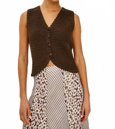 Rails Calypso Sleeveless Knit Vest In Espresso In Brown