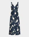 Rails Camellia Midi Dress In Midnight Roses