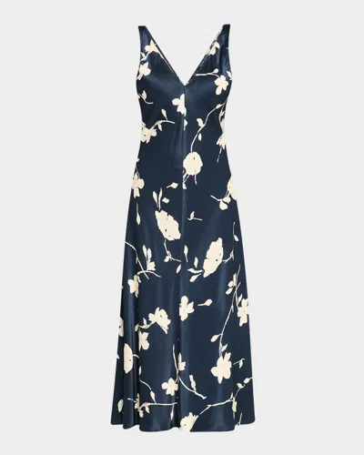 Rails Camellia Midi Dress In Midnight Roses