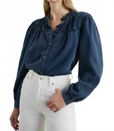 Rails Camille Long Sleeve Denim Shirt - Plus In Dark Vintage Wash In Blue