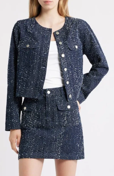 Rails Capistrano Denim Tweed Jacket In Blue