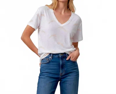 Rails Cara Linen Jersey Cheetah Print Shirt In White