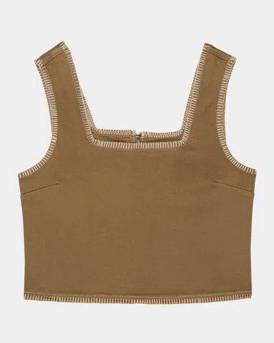Rails Carbon Sleeveless Embroidered Top