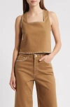 Rails Carbon Whipstitch Cotton Tank In Brown
