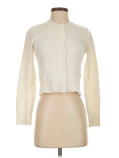 Pre-owned Rails Cardigan Sweater In White