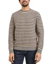 Rails Carrick Crewneck Sweater In Navy Oat Stripe