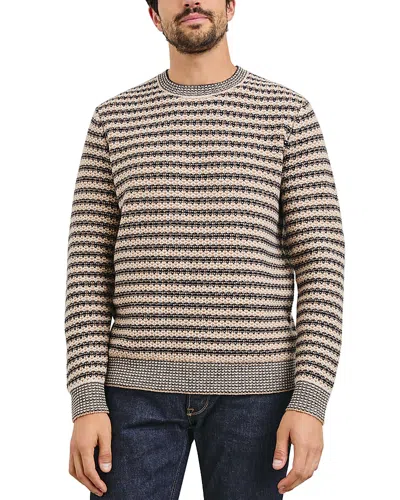 Rails Carrick Crewneck Sweater In Navy Oat Stripe