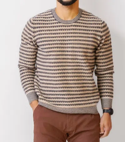 Rails Carrick Sweater In Navy Oat Stripe In Multi