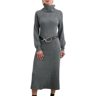Rails Carrie Midi Dress In Heather Charcoal In Gray