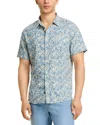 Rails Carson Banana Leaf Short Sleeve Shirt In Ecru Banana Leaf