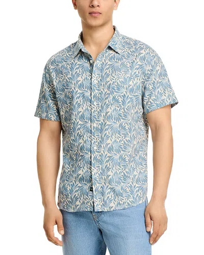 Rails Carson Banana Leaf Short Sleeve Shirt In Ecru Banana Leaf