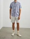 Rails Carson Floral Print Short Sleeve Linen Blend Button-up Shirt In Multi