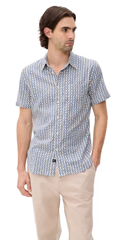 Rails Carson Button Down Shirt Wavy Batik Coast In Blue