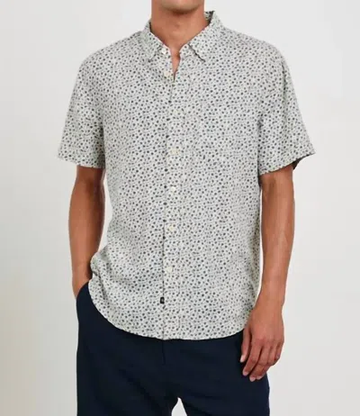 Rails Carson Button Up Shirt In Autumn Daisy Ocean In Gray