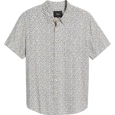 RAILS RAILS CARSON FLORAL SHORT SLEEVE STRETCH LINEN BLEND BUTTON-UP SHIRT