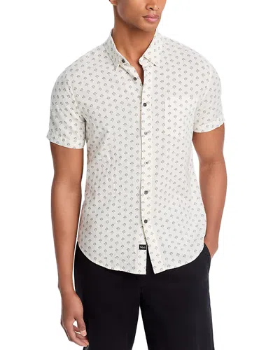 Rails Carson Printed Short Sleeve Shirt In Small Batik White