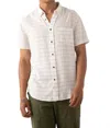 Rails Carson Shirt In Dumont Stripe Linen Steel In Multi