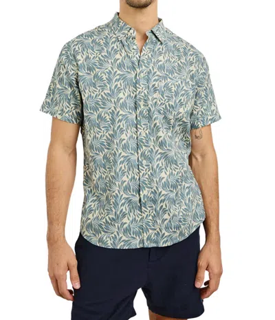 Rails Carson Shirt In Ecru Banana Leaf In Blue