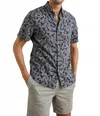 Rails Carson Shirt In Palm Americano Navy In Blue