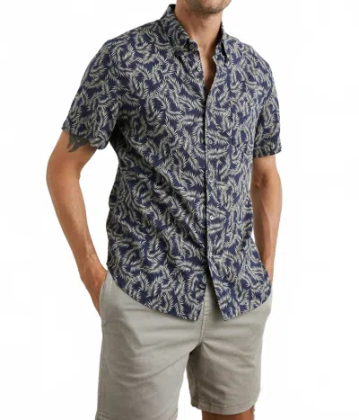 Rails Carson Shirt In Palm Americano Navy In Blue