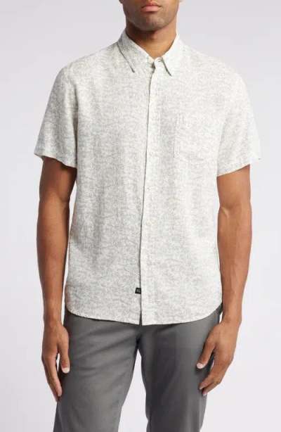 Rails Carson Short Sleeve Linen Blend Button-up Shirt In White