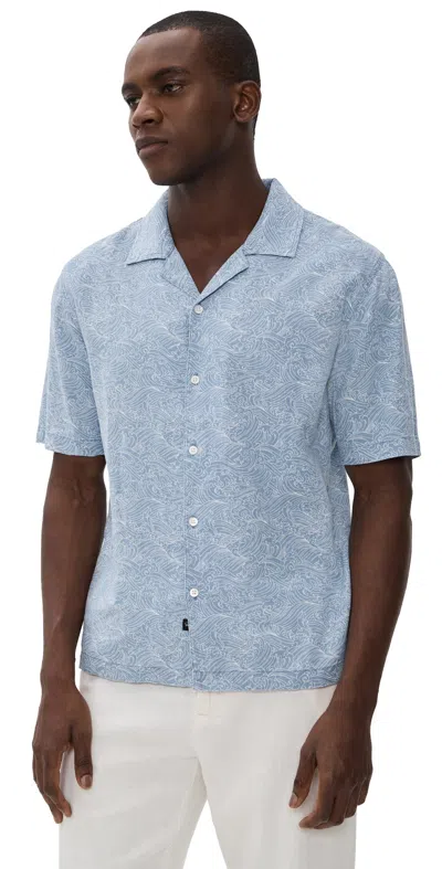 Rails Cash Shirt Big Wave Wash In Blue
