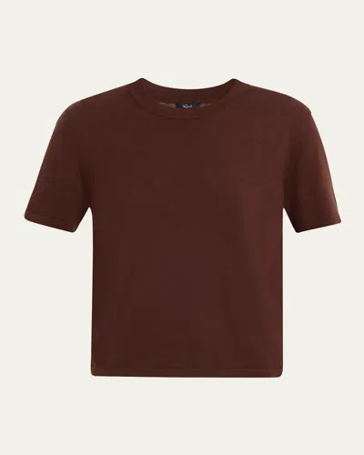 Rails Cashmere-blend T-shirt In Brown