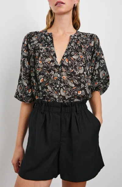 Rails Casset Puff Sleeve Top In Cassia