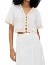Rails Cataluna V-neck Top In White In White